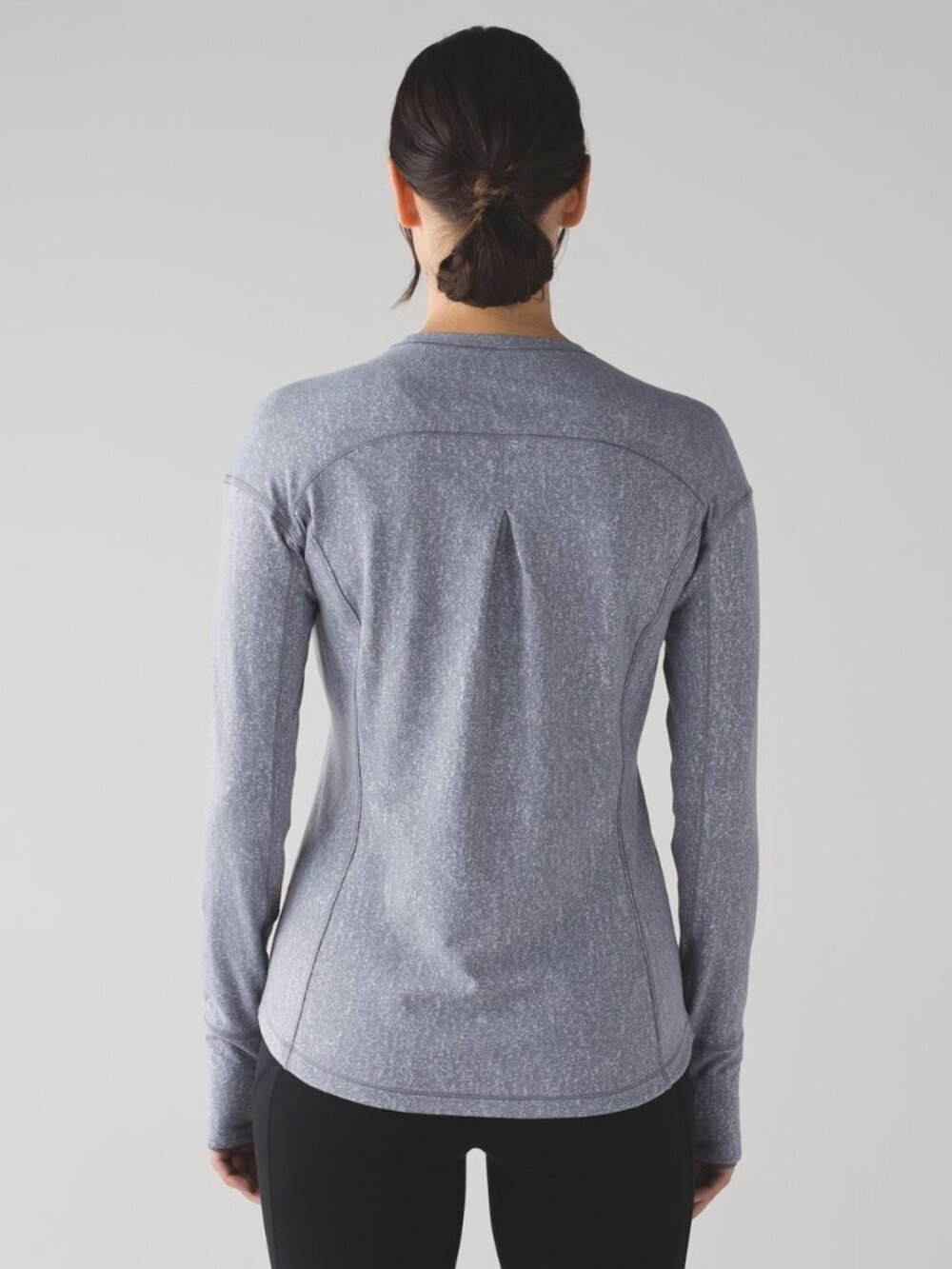 LULULEMON Outrun Running Long Sleeve Crewneck Top | Jacquard Ice Grey Size 4